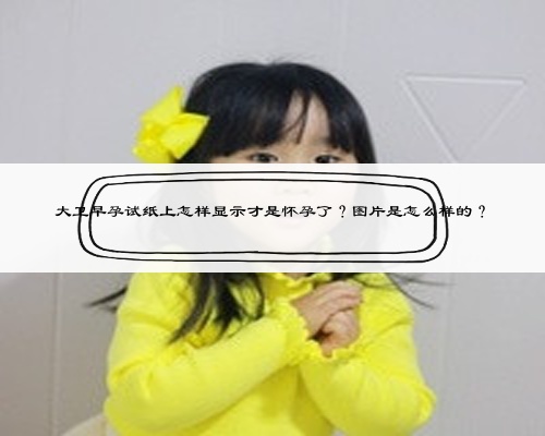 大衛(wèi)早孕試紙上怎樣顯示才是懷孕了?圖片是怎么樣的?